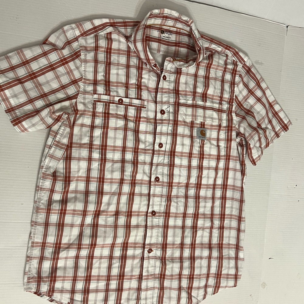 Carhartt Red and White Plaid Shirt